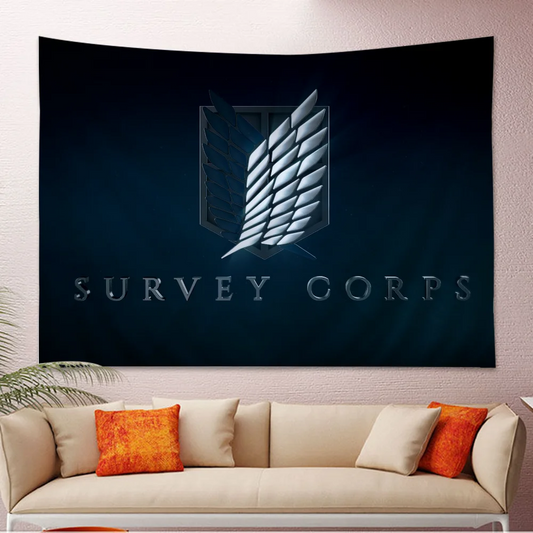 Attack on Titan Logo Tapestry – Cartoon Wall Hanging Decor