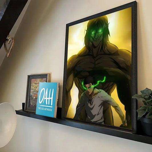 Attack on Titan Canvas Poster – Anime Wall Art for Home, Bar & Café Decor
