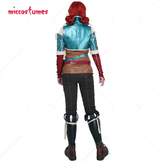 Miccostumes 24Hours Shipping Women's Hunt Triss Cosplay Costume Outfit