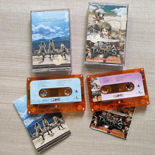 Anime Attack on Titan Music Tape Set – Levi Ackerman & Eren Jaeger Soundtracks