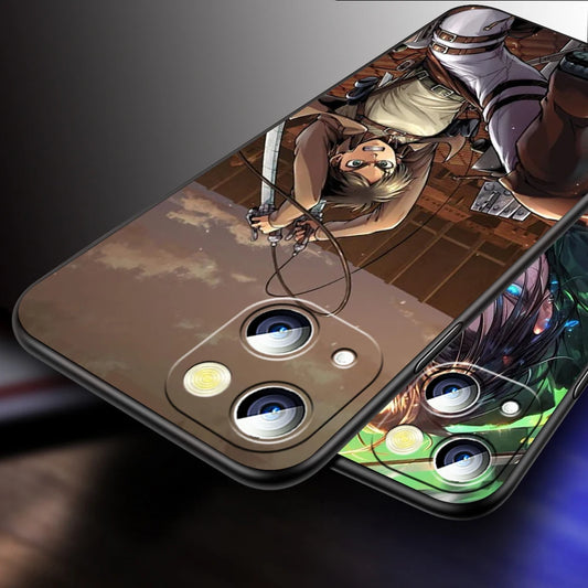 Attack On Titan Anime Cool Phone Case – Black Funda for Apple iPhone