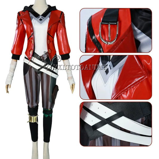 Arcane Vi Cosplay Costume – LOL Game Outfit with Black Wig