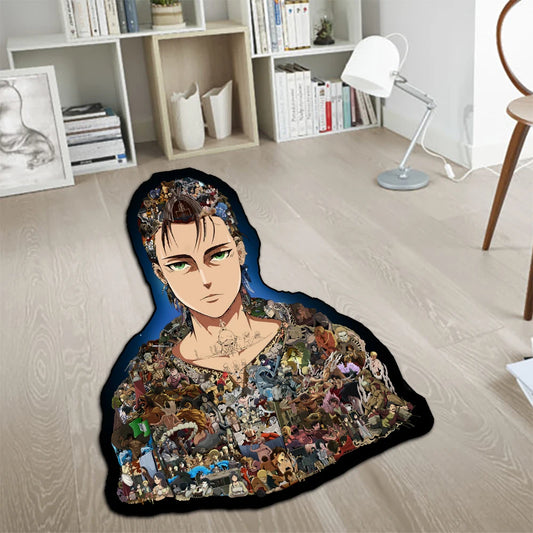 Custom Irregular Anime Rug – Attack on Titan Handmade Area Carpet