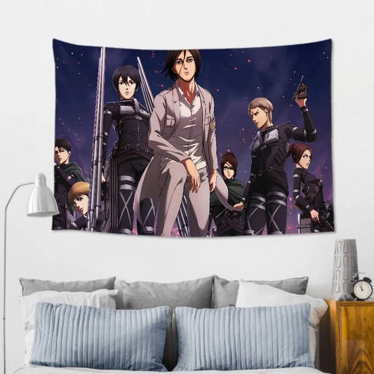 Attack on Titan Tapestry – Anime Wall Hanging for Room & Party Decor