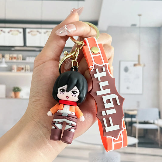 Attack on Titan Character Keychains – Eren, Mikasa, Armin & Levi