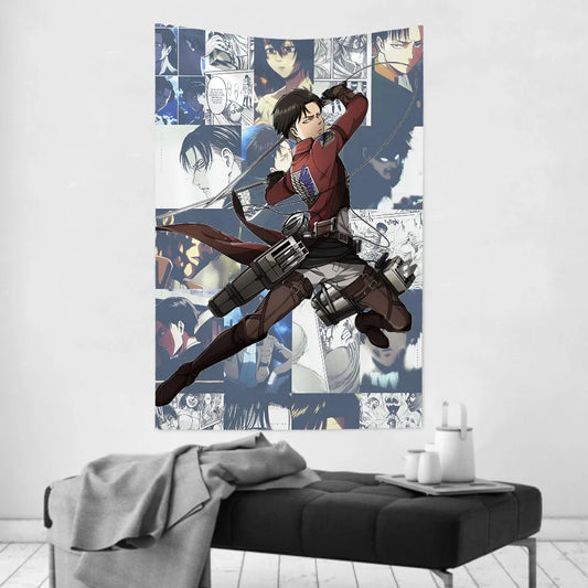 Attack on Titan Colorful Tapestry – Anime Wall Hanging Decor