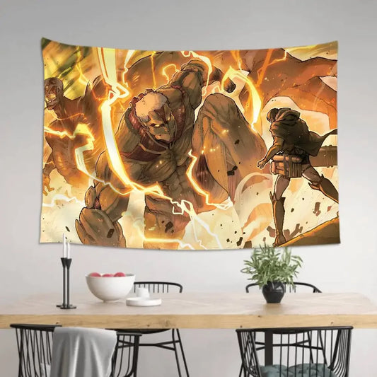 Attack on Titan Tapestry – Anime Wall Hanging for Room & Party Decor