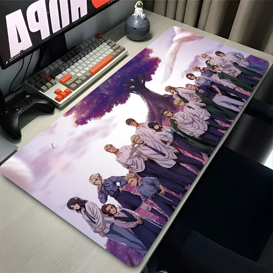 Attack on Titan Mouse Pad Set – Large Non-Slip Desk Pad with Coaster