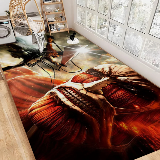 Eren Floor Mat – 2025 Attack on Titan Nordic Style Anime Carpet
