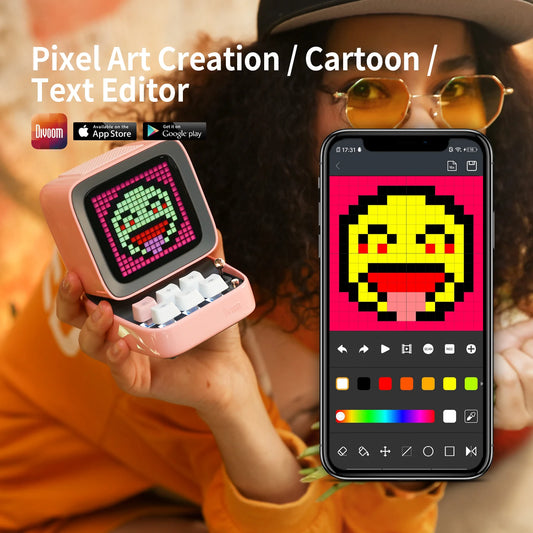 Divoom Ditoo-Pro – Retro Pixel Bluetooth Speaker with LED Display