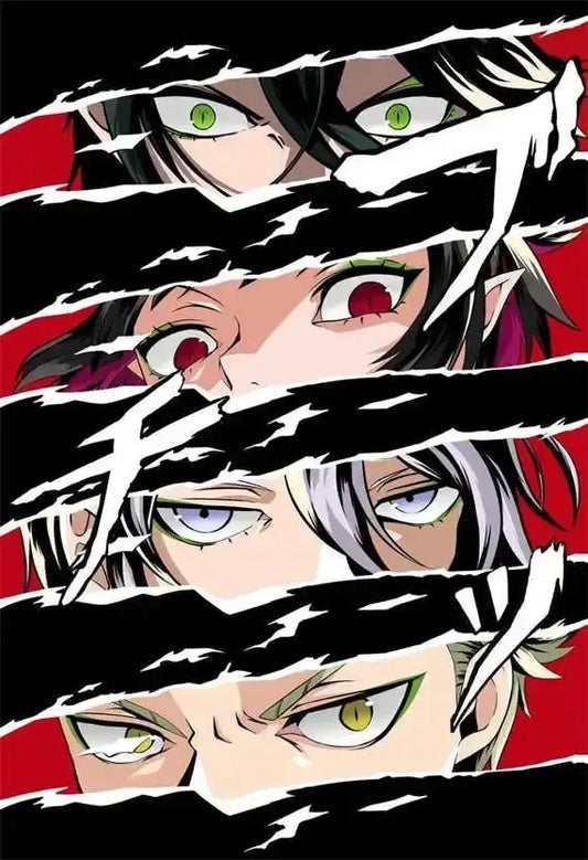 Anime Eyes Canvas Poster – Hunter x Hunter & Attack on Titan Wall Art