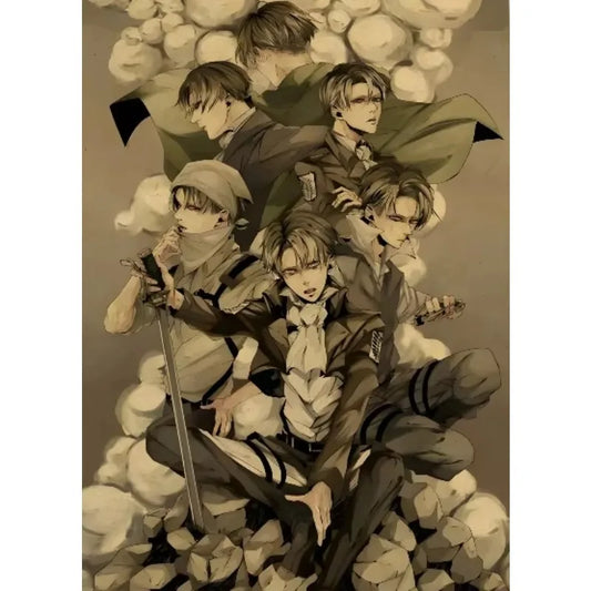Attack on Titan Levi Ackerman Poster – Anime Wall Art for Coffee House & Bar