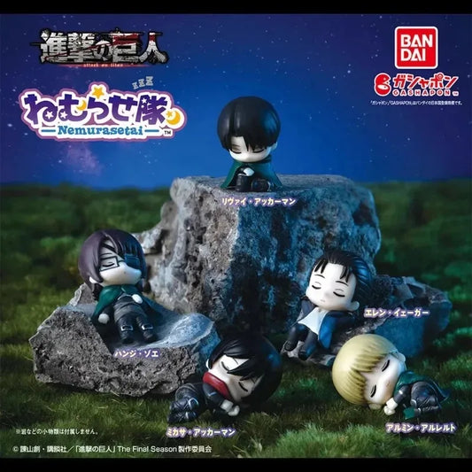Bandai Gashapon Attack on Titan Mini Figures – Sleep Squad