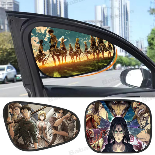 Attack on Titan Car Sunshade – UV Window Curtain for Side Windows