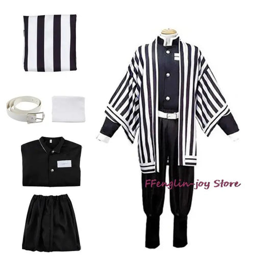 Anime Iguro Obanai Kimono Wig and Costume Set