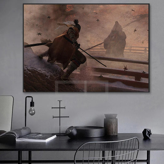 Sekiro Shadows Die Twice Poster – Samurai Canvas Wall Art