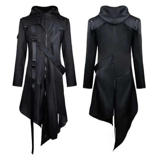 Men’s Gothic Hooded Jacket – Halloween Cosplay Costume