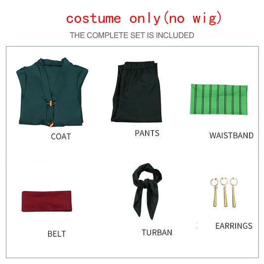 Roronoa Zoro Cosplay Costume – Kimono Robe & Cloak Set