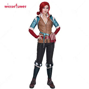 Miccostumes 24Hours Shipping Women's Hunt Triss Cosplay Costume Outfit