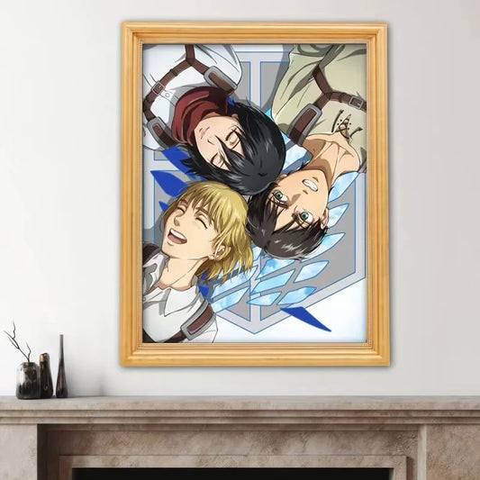 Attack on Titan DIY Diamond Art Kit – 2024 Mosaic & Cross Stitch Craft