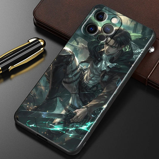 Attack On Titan Anime Cool Phone Case – Black Funda for Apple iPhone