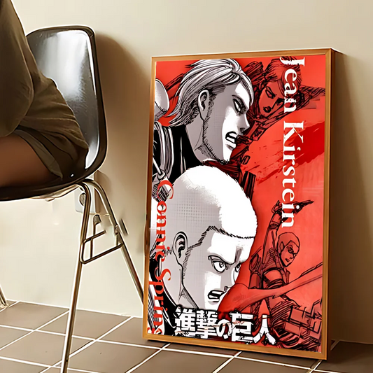 Attack on Titan Vintage Poster – Kraft Paper Wall Art for Bedroom & Bar