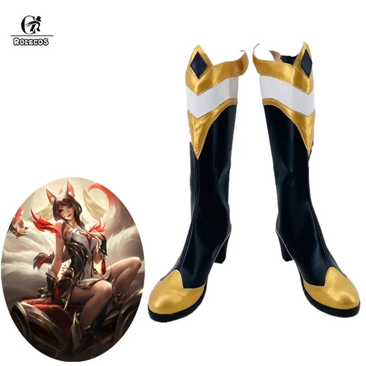 ROLECOS LOL Immortalized Legend Ahri Cosplay Boots