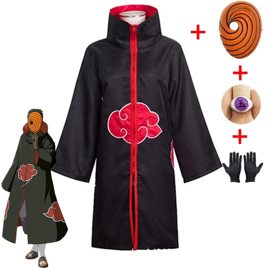 Naruto Tobi Obito Akatsuki Cosplay Cloak