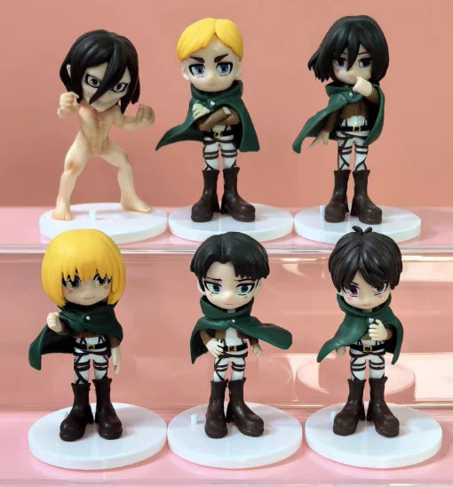 Attack on Titan Figure Set – 6pcs Anime Character Collection