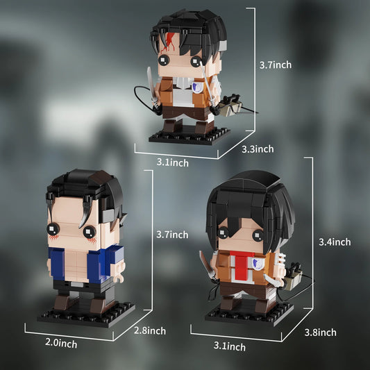 3-in-1 Attack on Titan Building Blocks Set