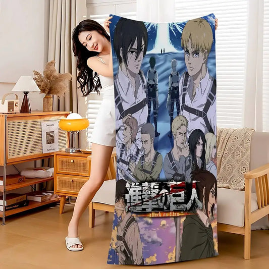 Attack on Titan Final Season Tapestry Towel – Soft Microfiber Beach & Sports Use
