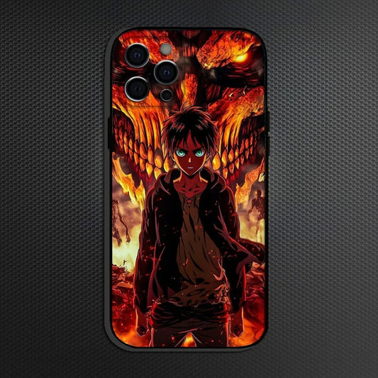 A-Attack On Titan Phone Case – Soft Silicone Black Cover for iPhone Models