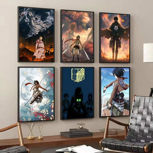 Attack on Titan Poster – Waterproof Self-Adhesive Wall Art Sticker