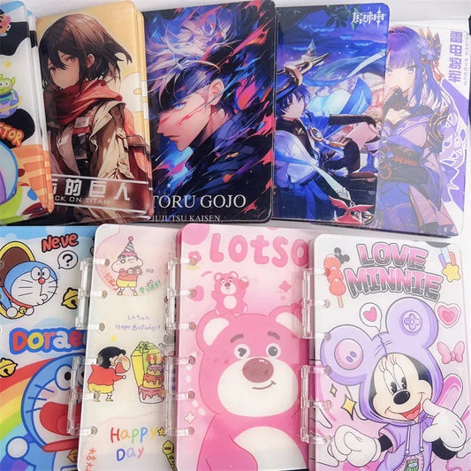 Popular Anime Acrylic Notebook – Loose-Leaf Book with Bandai Design (A7/A5 Size)