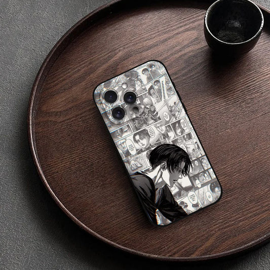 A-Attack On Titan Levi Ackerman Phone Case – Black Shell Cover for iPhone