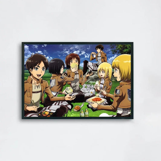 Attack on Titan Canvas Poster – Classic Japanese Anime Wall Art Print